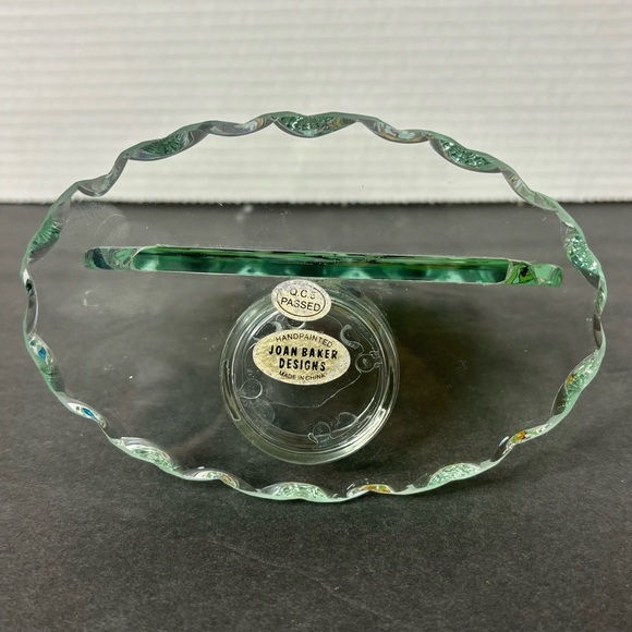 Butterflies - hand painted art glass - tea light holder-Joan Baker - Picture 6 of 9